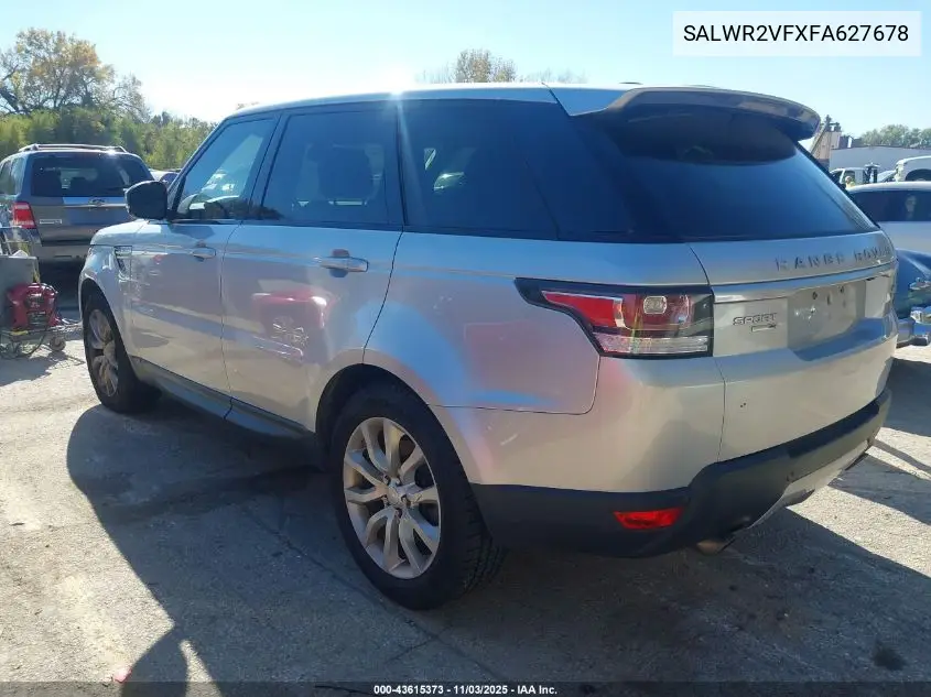 SALWR2VFXFA627678 2015 Land Rover Range Rover Sport 3.0L V6 Supercharged Hse