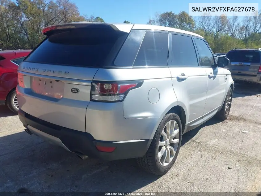 SALWR2VFXFA627678 2015 Land Rover Range Rover Sport 3.0L V6 Supercharged Hse