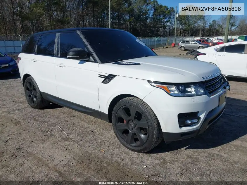 SALWR2VF8FA605808 2015 Land Rover Range Rover Sport 3.0L V6 Supercharged Hse