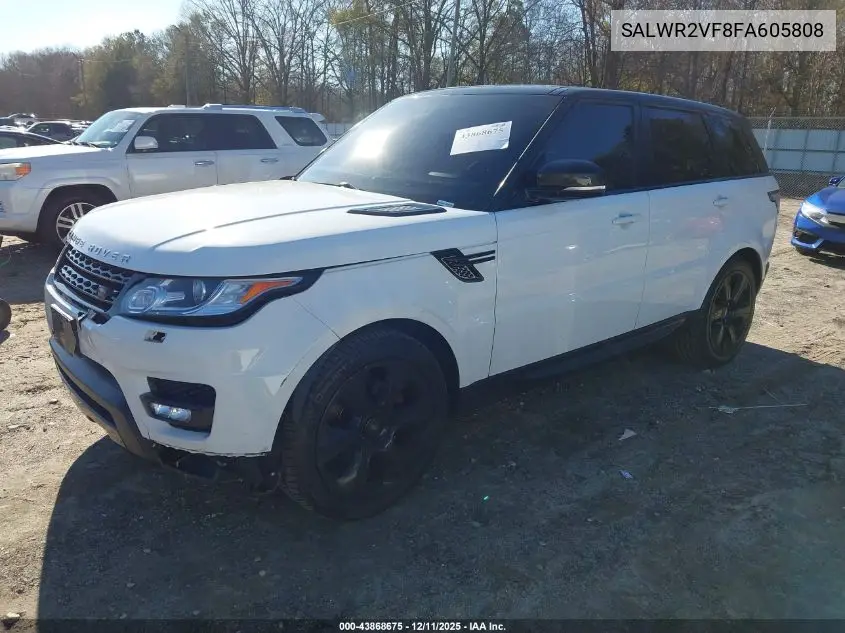 SALWR2VF8FA605808 2015 Land Rover Range Rover Sport 3.0L V6 Supercharged Hse