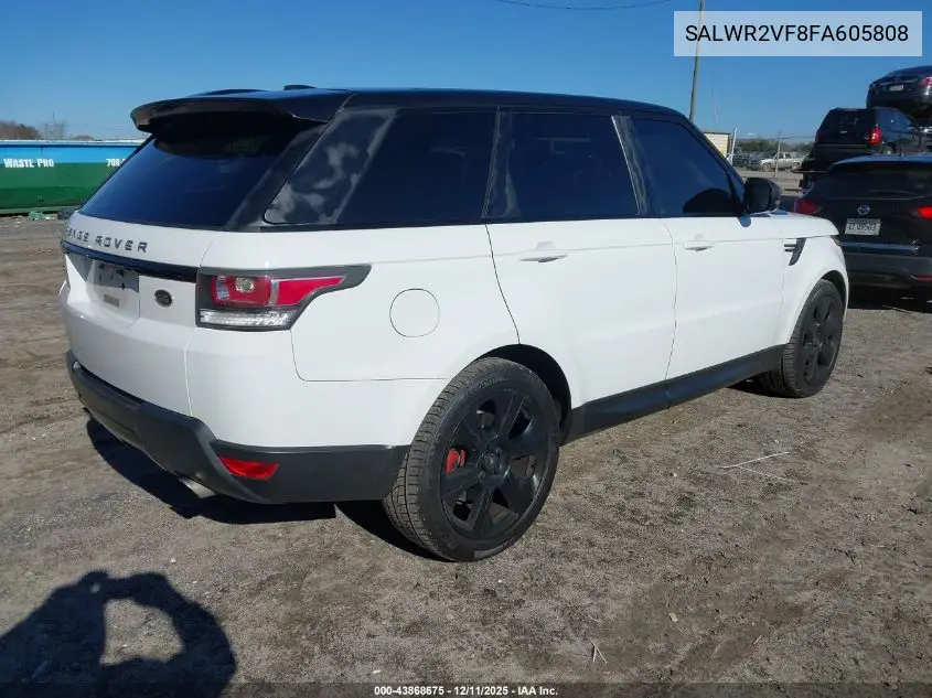 SALWR2VF8FA605808 2015 Land Rover Range Rover Sport 3.0L V6 Supercharged Hse