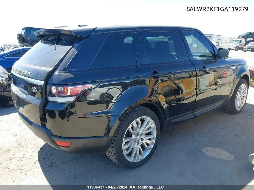 SALWR2KF1GA119279 2016 Land Rover Range Rover Sport