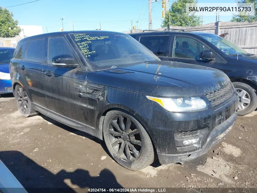 SALWR2PF9GA115733 2016 Land Rover Range Rover Sport