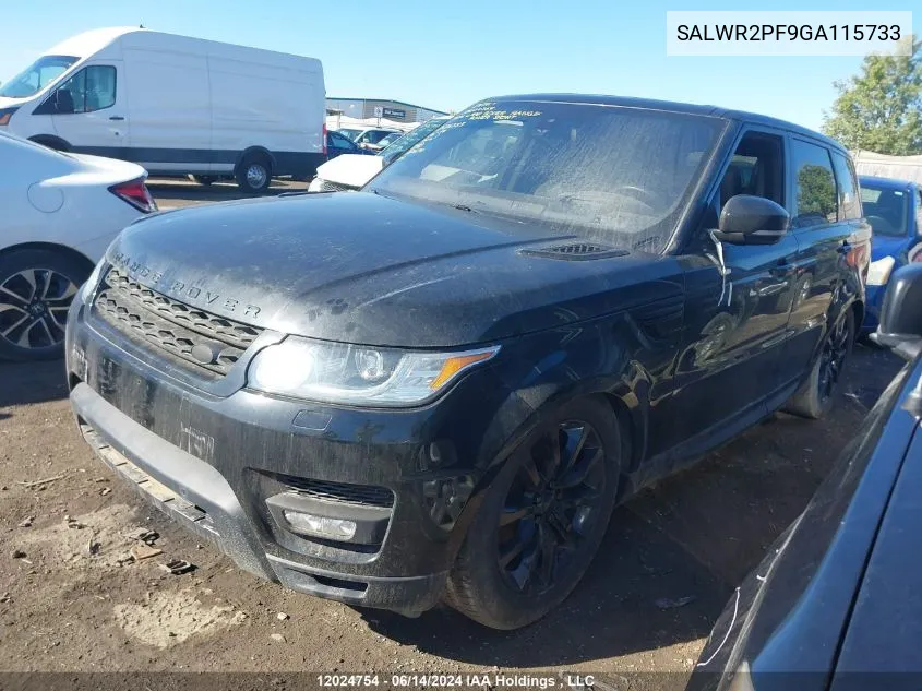 SALWR2PF9GA115733 2016 Land Rover Range Rover Sport