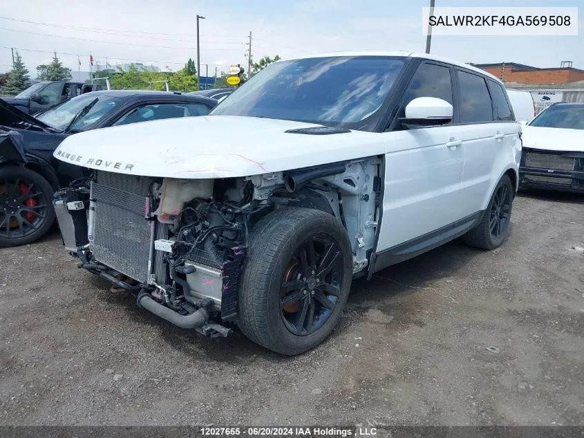 SALWR2KF4GA569508 2016 Land Rover Range Rover Sport