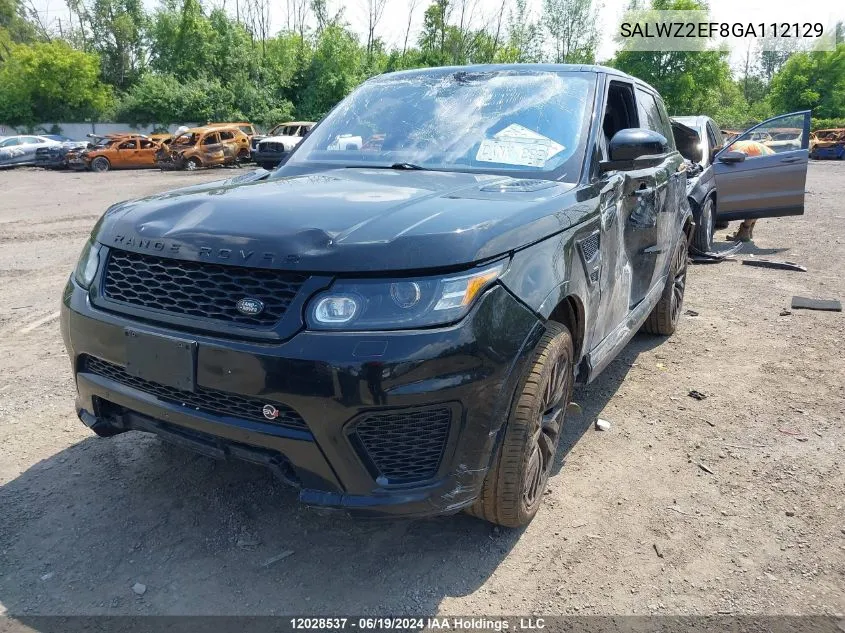 SALWZ2EF8GA112129 2016 Land Rover Range Rover Sport