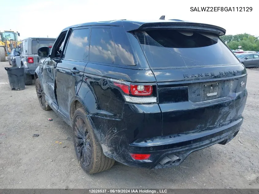 SALWZ2EF8GA112129 2016 Land Rover Range Rover Sport