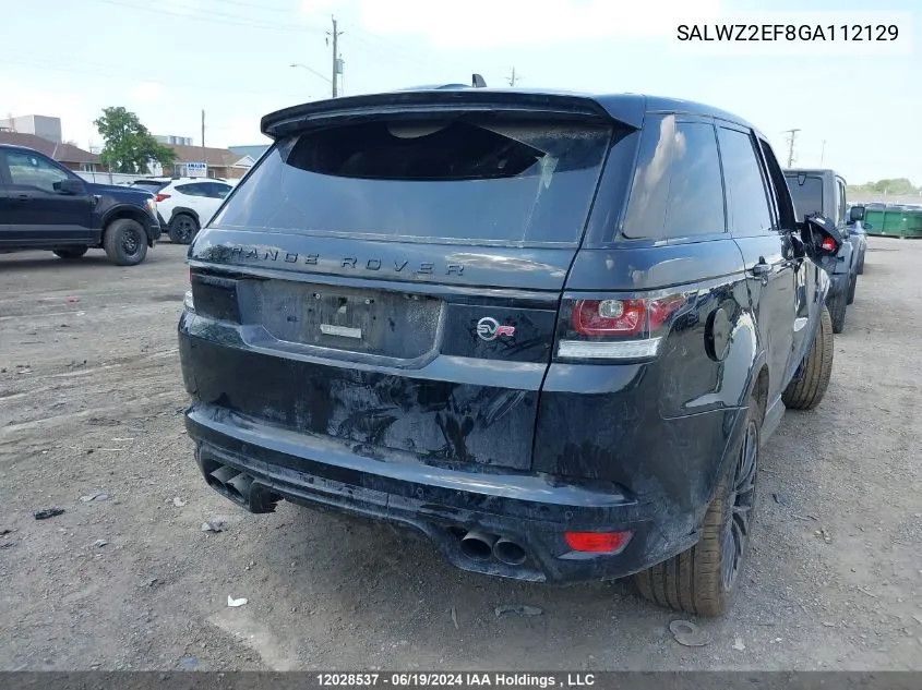 SALWZ2EF8GA112129 2016 Land Rover Range Rover Sport