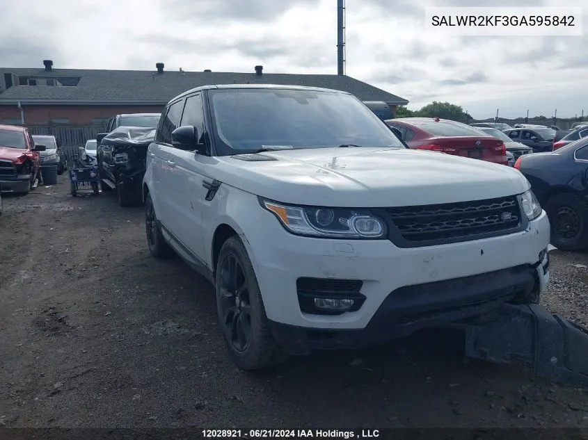 SALWR2KF3GA595842 2016 Land Rover Range Rover Sport