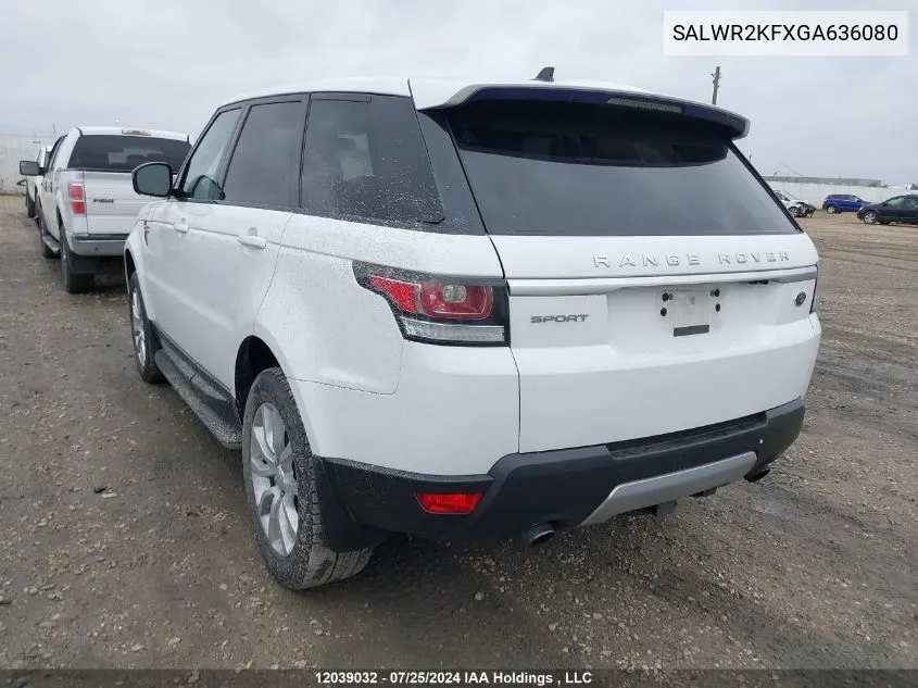 SALWR2KFXGA636080 2016 Land Rover Range Rover Sport