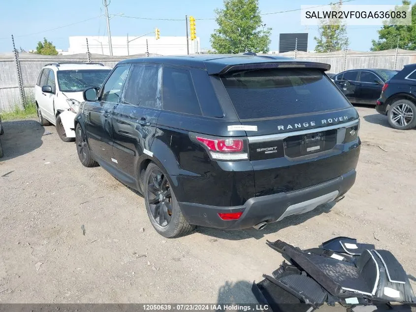 2016 Land Rover Range Rover Sport VIN: SALWR2VF0GA636083 Lot: 12050639