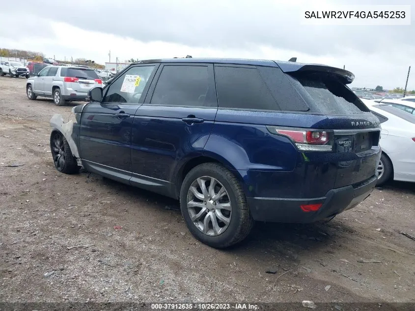 SALWR2VF4GA545253 2016 Land Rover Range Rover Sport V6 Hse