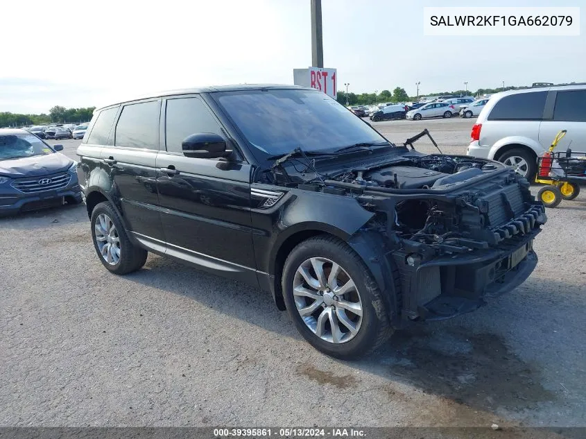 2016 Land Rover Range Rover Sport 3.0L V6 Turbocharged Diesel Hse Td6 VIN: SALWR2KF1GA662079 Lot: 39395861