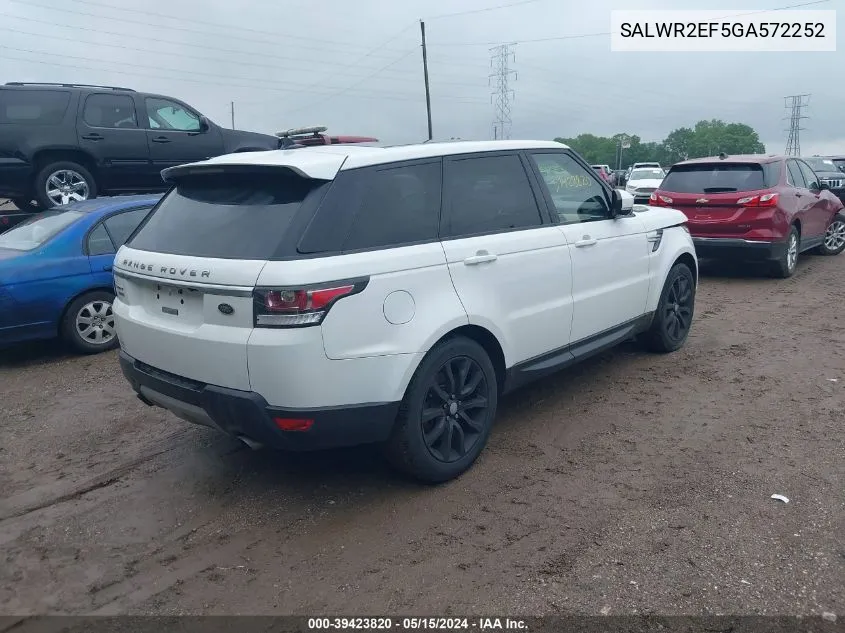 SALWR2EF5GA572252 2016 Land Rover Range Rover Sport 5.0L V8 Supercharged/5.0L V8 Supercharged Dynamic