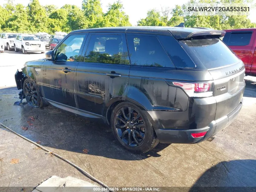 SALWR2VF2GA553531 2016 Land Rover Range Rover Sport 3.0L V6 Supercharged Hse