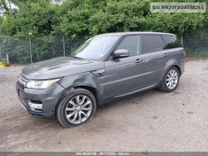 SALWR2VFXGA558265 2016 Land Rover Range Rover Sport 3.0L V6 Supercharged Hse