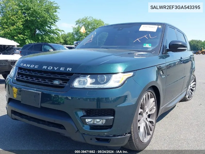 2016 Land Rover Range Rover Sport 5.0L V8 Supercharged/5.0L V8 Supercharged Dynamic VIN: SALWR2EF3GA543395 Lot: 39471662