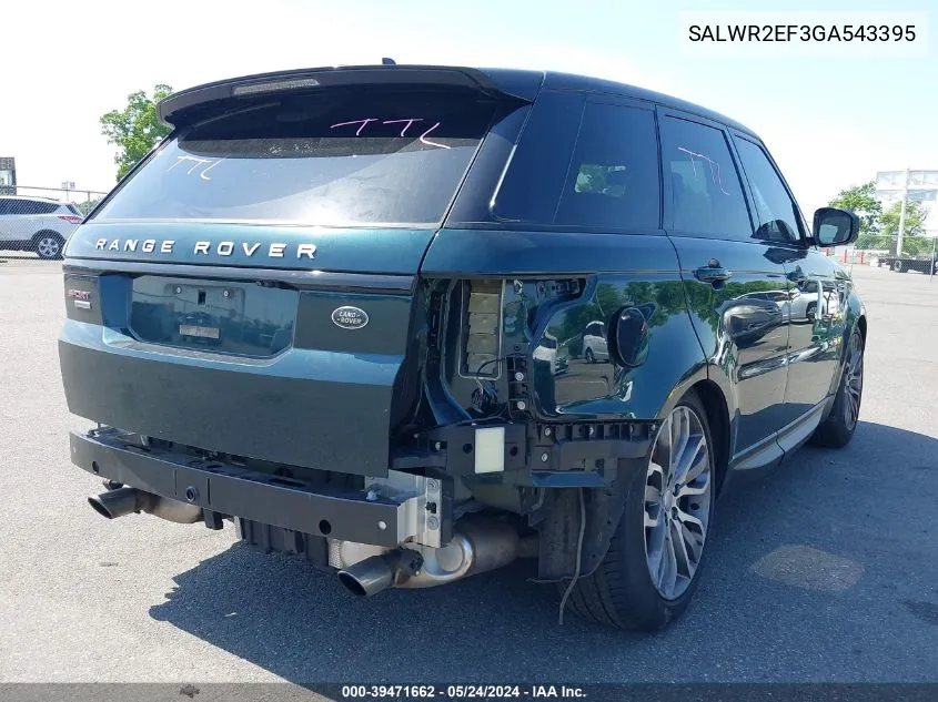 SALWR2EF3GA543395 2016 Land Rover Range Rover Sport 5.0L V8 Supercharged/5.0L V8 Supercharged Dynamic