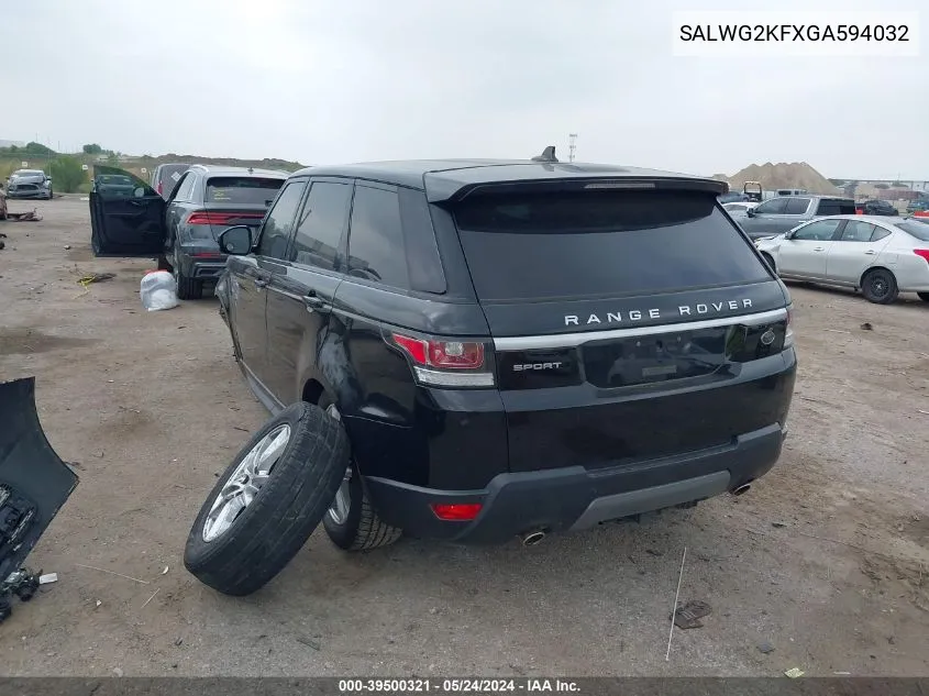 SALWG2KFXGA594032 2016 Land Rover Range Rover Sport 3.0L V6 Turbocharged Diesel Se Td6