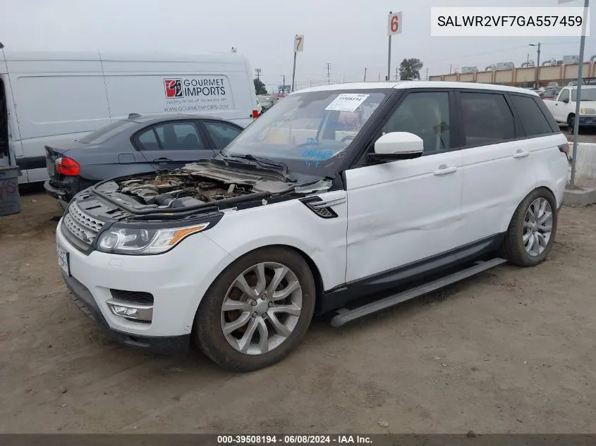 SALWR2VF7GA557459 2016 Land Rover Range Rover Sport 3.0L V6 Supercharged Hse