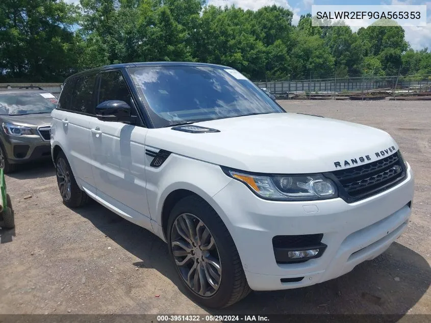 SALWR2EF9GA565353 2016 Land Rover Range Rover Sport 5.0L V8 Supercharged/5.0L V8 Supercharged Dynamic