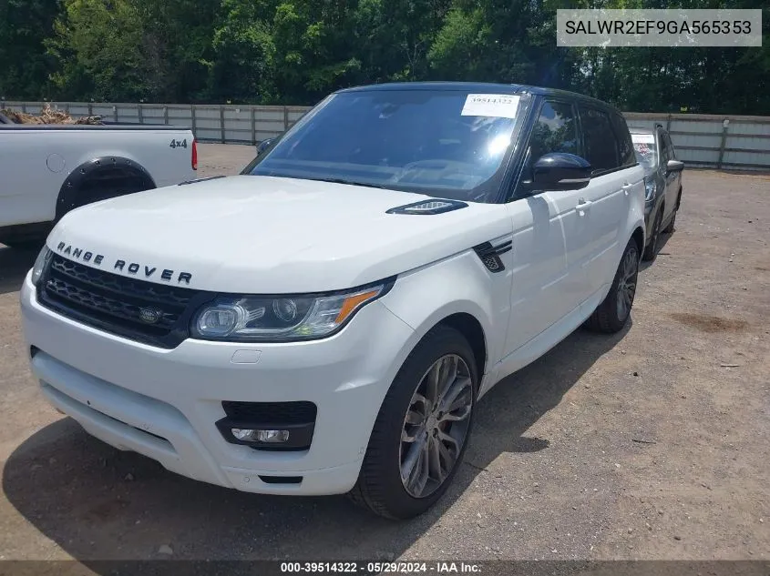 2016 Land Rover Range Rover Sport 5.0L V8 Supercharged/5.0L V8 Supercharged Dynamic VIN: SALWR2EF9GA565353 Lot: 39514322