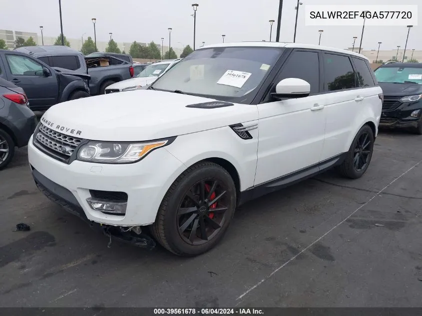 SALWR2EF4GA577720 2016 Land Rover Range Rover Sport 5.0L V8 Supercharged/5.0L V8 Supercharged Dynamic