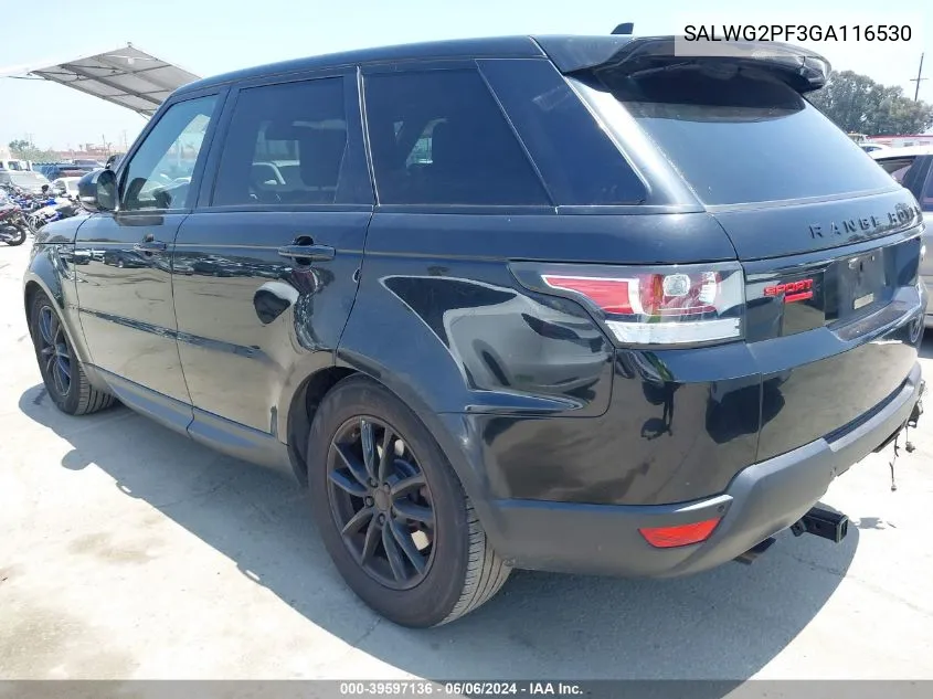 SALWG2PF3GA116530 2016 Land Rover Range Rover Sport Se