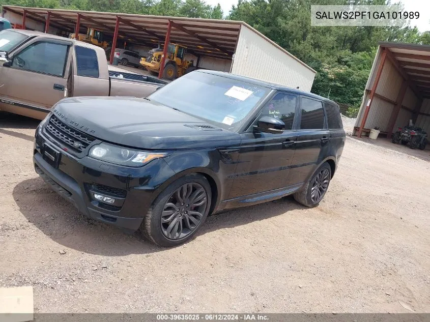 2016 Land Rover Range Rover Sport 3.0L V6 Supercharged Hse VIN: SALWS2PF1GA101989 Lot: 39635025