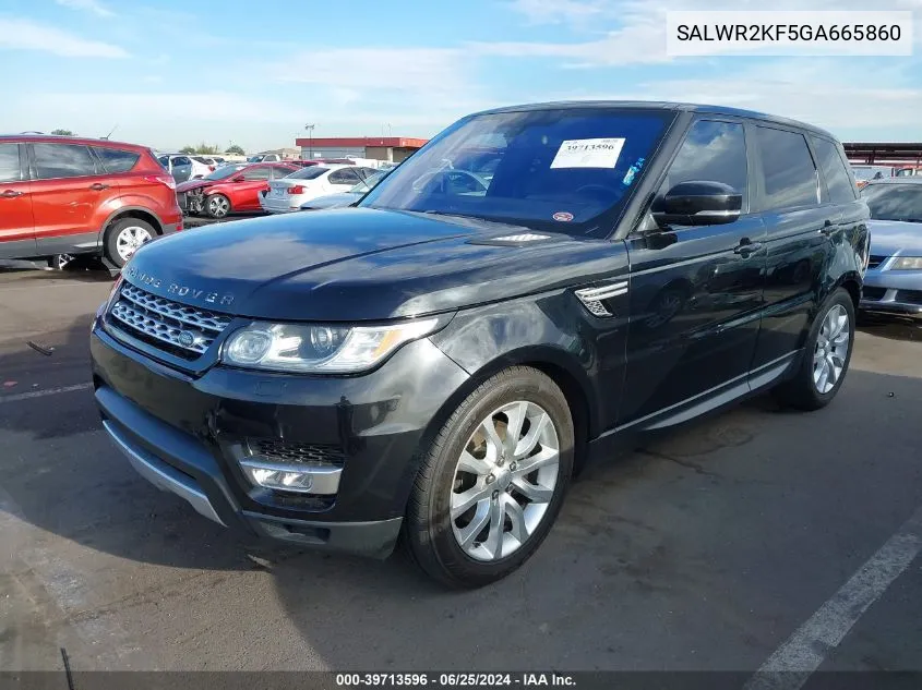 SALWR2KF5GA665860 2016 Land Rover Range Rover Sport 3.0L V6 Turbocharged Diesel Hse Td6