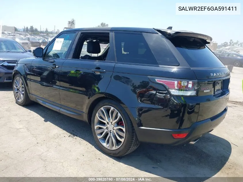 2016 Land Rover Range Rover Sport 5.0L V8 Supercharged/5.0L V8 Supercharged Dynamic VIN: SALWR2EF6GA591411 Lot: 39820780