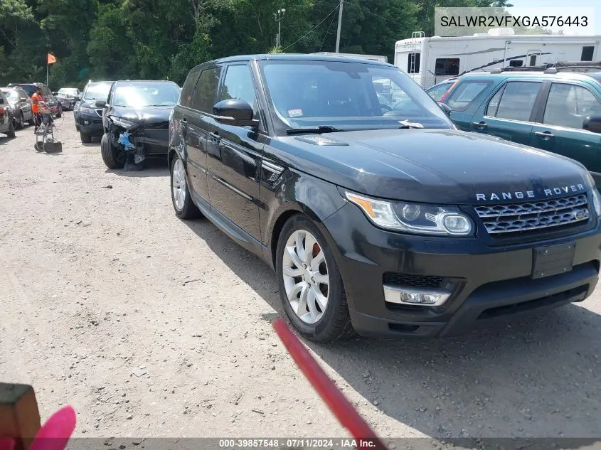 2016 Land Rover Range Rover Sport 3.0L V6 Supercharged Hse VIN: SALWR2VFXGA576443 Lot: 39857548