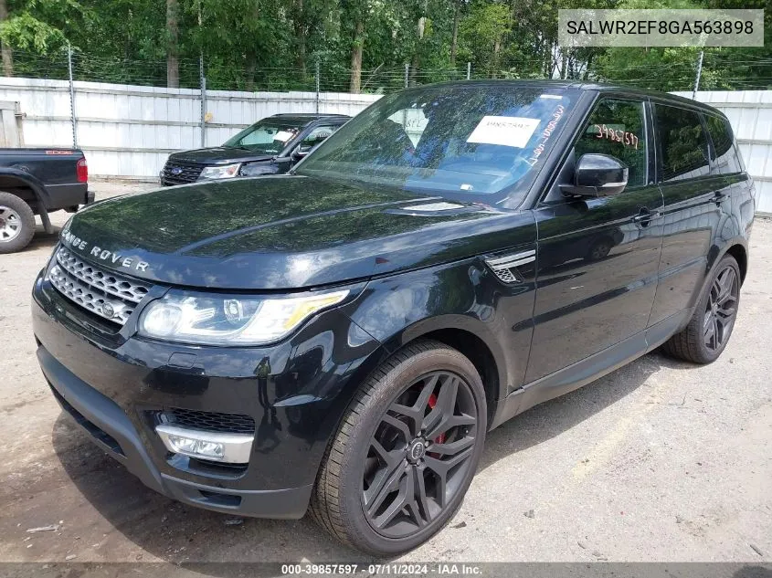 SALWR2EF8GA563898 2016 Land Rover Range Rover Sport 5.0L V8 Supercharged/5.0L V8 Supercharged Dynamic