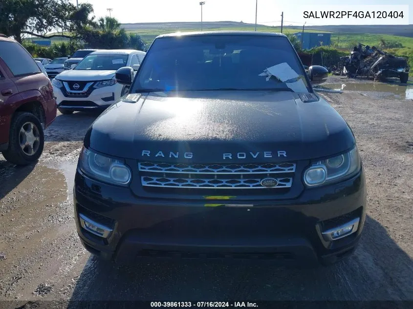 SALWR2PF4GA120404 2016 Land Rover Range Rover Sport 3.0L V6 Supercharged Hse