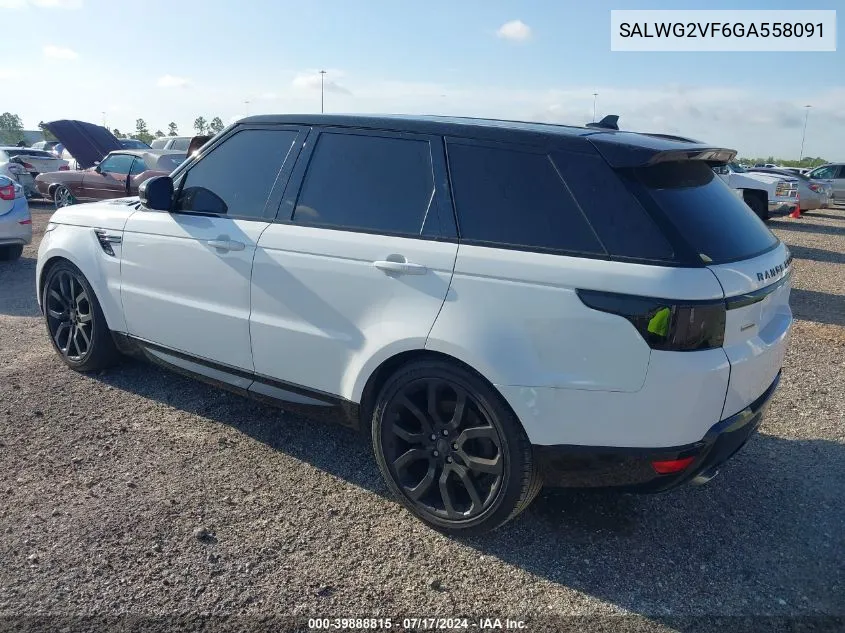 SALWG2VF6GA558091 2016 Land Rover Range Rover Sport 3.0L V6 Supercharged Se