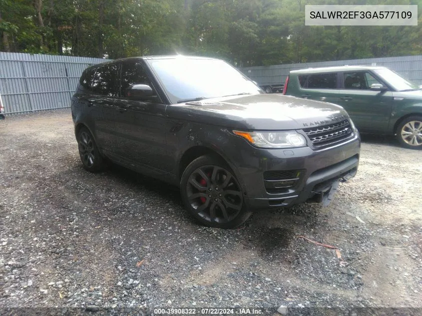 2016 Land Rover Range Rover Sport 5.0L V8 Supercharged/5.0L V8 Supercharged Dynamic VIN: SALWR2EF3GA577109 Lot: 39908322