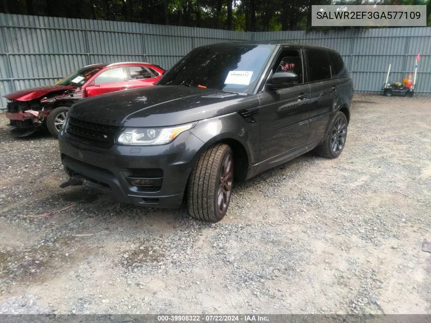 2016 Land Rover Range Rover Sport 5.0L V8 Supercharged/5.0L V8 Supercharged Dynamic VIN: SALWR2EF3GA577109 Lot: 39908322