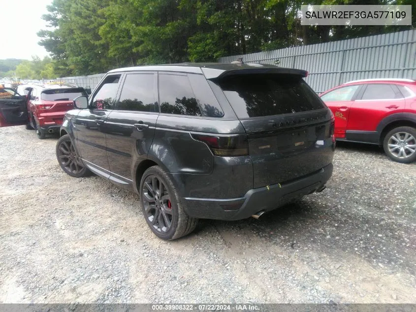 2016 Land Rover Range Rover Sport 5.0L V8 Supercharged/5.0L V8 Supercharged Dynamic VIN: SALWR2EF3GA577109 Lot: 39908322