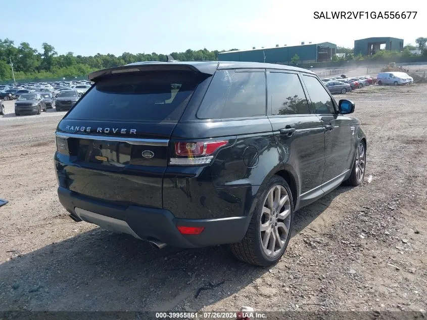 2016 Land Rover Range Rover Sport 3.0L V6 Supercharged Hse VIN: SALWR2VF1GA556677 Lot: 39955861