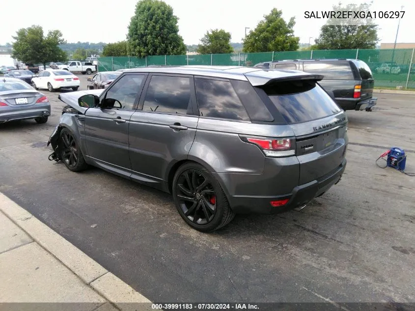 SALWR2EFXGA106297 2016 Land Rover Range Rover Sport 5.0L V8 Supercharged/5.0L V8 Supercharged Dynamic