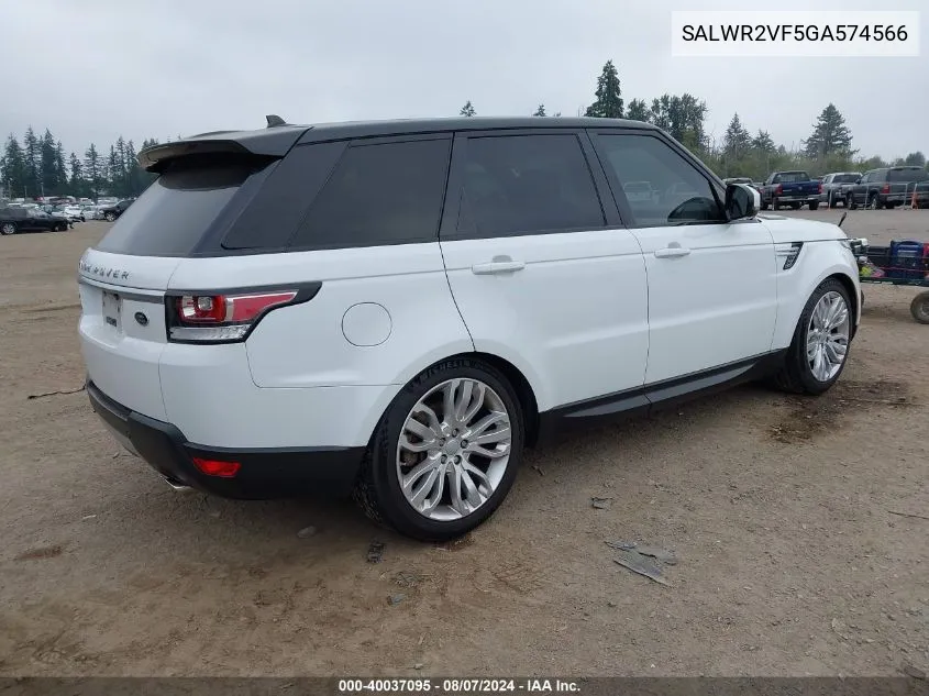 SALWR2VF5GA574566 2016 Land Rover Range Rover Sport Hse