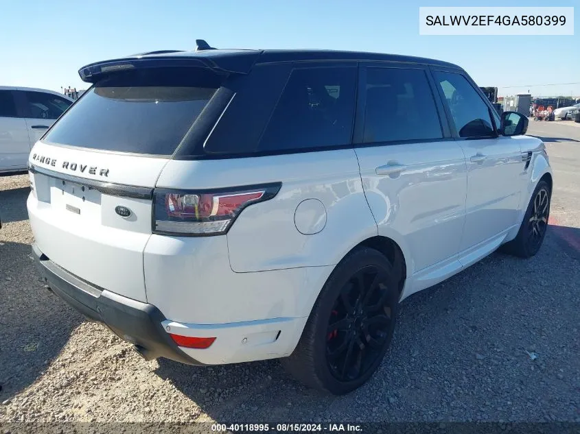 SALWV2EF4GA580399 2016 Land Rover Range Rover Sport 5.0L V8 Supercharged Autobiography