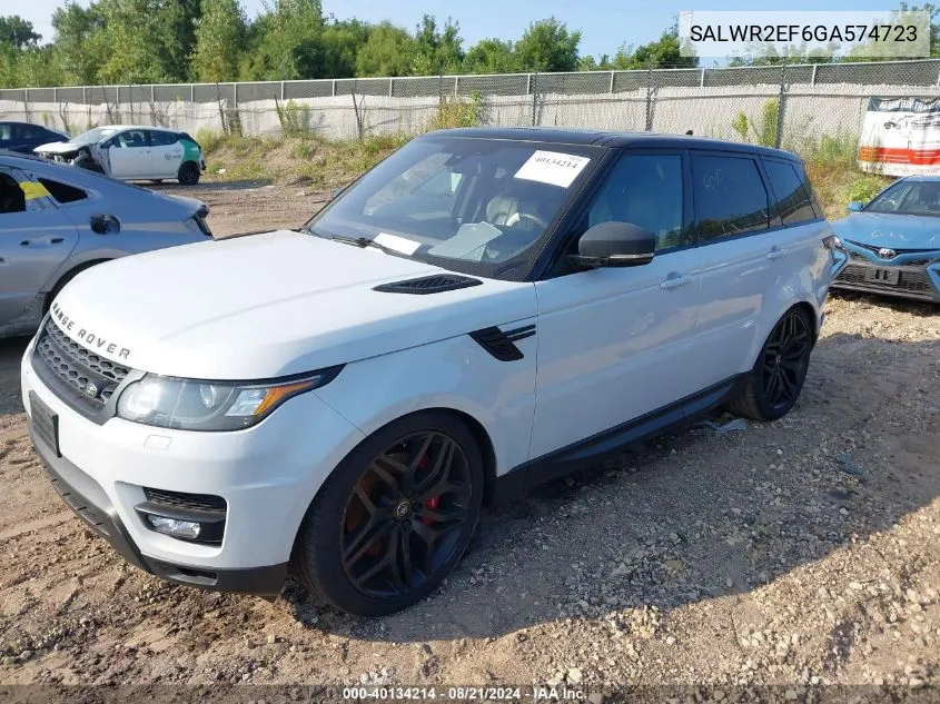 SALWR2EF6GA574723 2016 Land Rover Range Rover Sport 5.0L V8 Supercharged/5.0L V8 Supercharged Dynamic