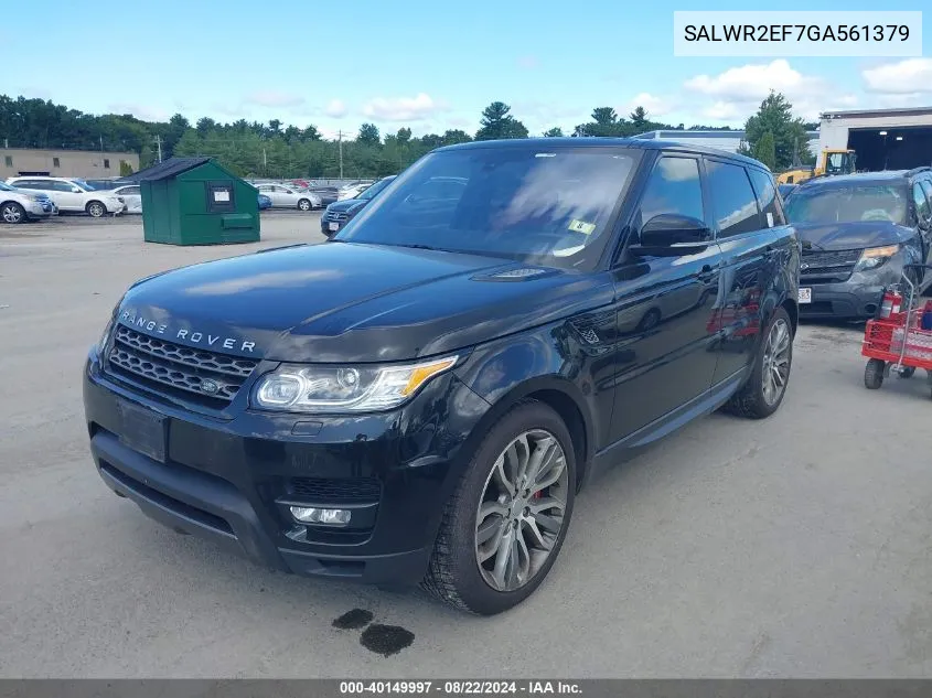 SALWR2EF7GA561379 2016 Land Rover Range Rover Sport 5.0L V8 Supercharged/5.0L V8 Supercharged Dynamic