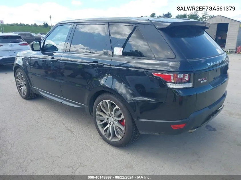 SALWR2EF7GA561379 2016 Land Rover Range Rover Sport 5.0L V8 Supercharged/5.0L V8 Supercharged Dynamic