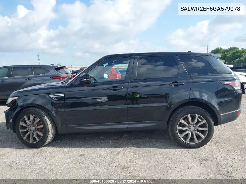 SALWR2EF6GA579078 2016 Land Rover Range Rover Sport Sc