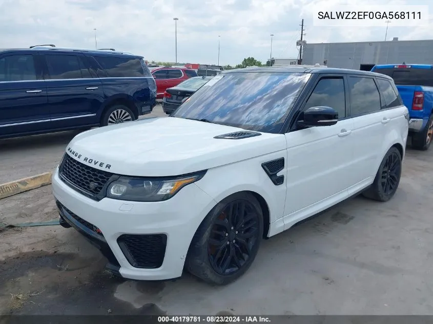 SALWZ2EF0GA568111 2016 Land Rover Range Rover Sport 5.0L V8 Supercharged Svr