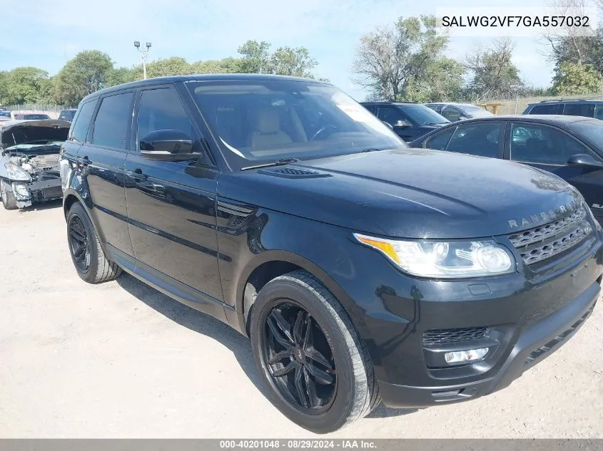 2016 Land Rover Range Rover Sport 3.0L V6 Supercharged Se VIN: SALWG2VF7GA557032 Lot: 40201048