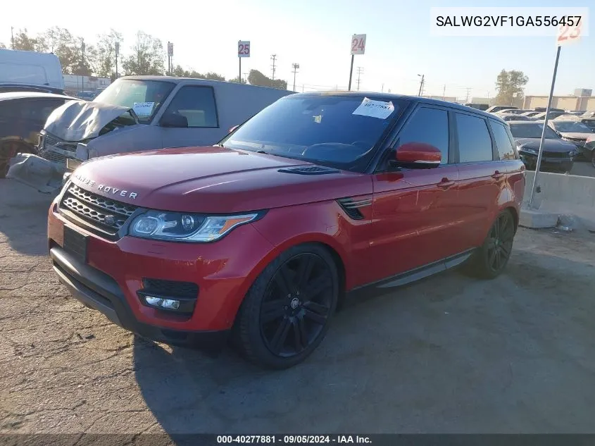 2016 Land Rover Range Rover Sport 3.0L V6 Supercharged Se VIN: SALWG2VF1GA556457 Lot: 40277881