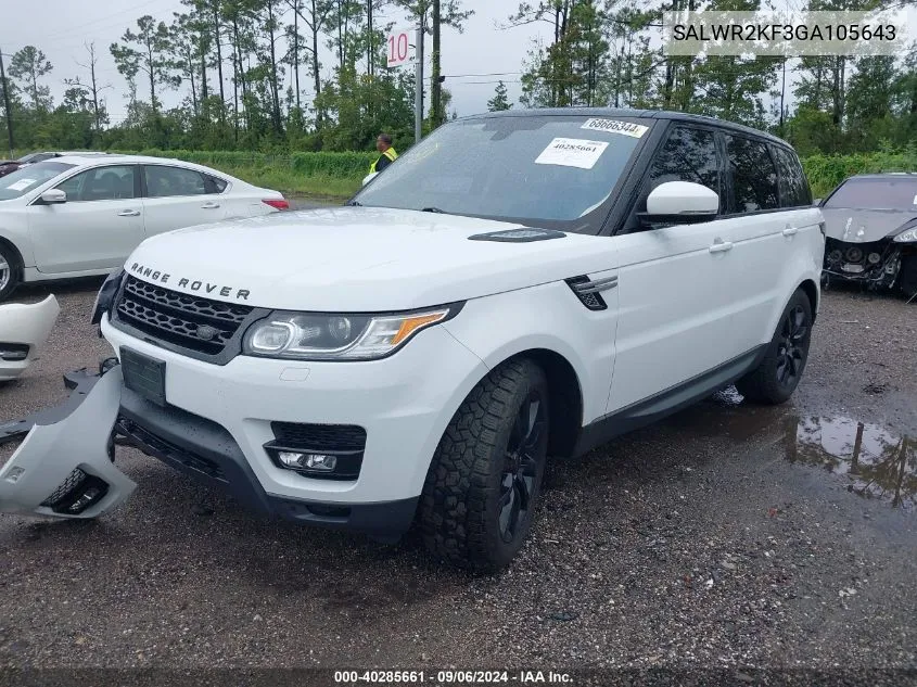 SALWR2KF3GA105643 2016 Land Rover Range Rover Sport Hse